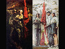 紅旗頌（雙聯畫）  紅旗 Red Flag（左）300x158.5cm 1972年；紅旗之二（右） 300x160cm 1975年 布面油畫