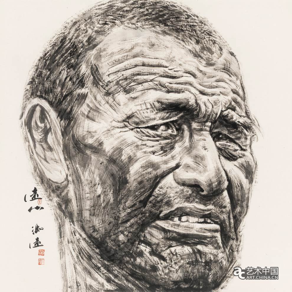 遠山拉哈屯的父老鄉親 97.8×97.4cm 2011年