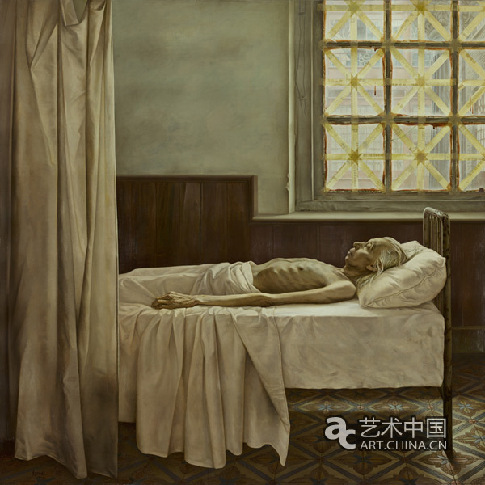 周向林，《1969年11月12日.開封》，183X183cm，布面油畫，1991年